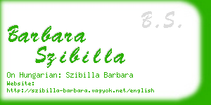 barbara szibilla business card